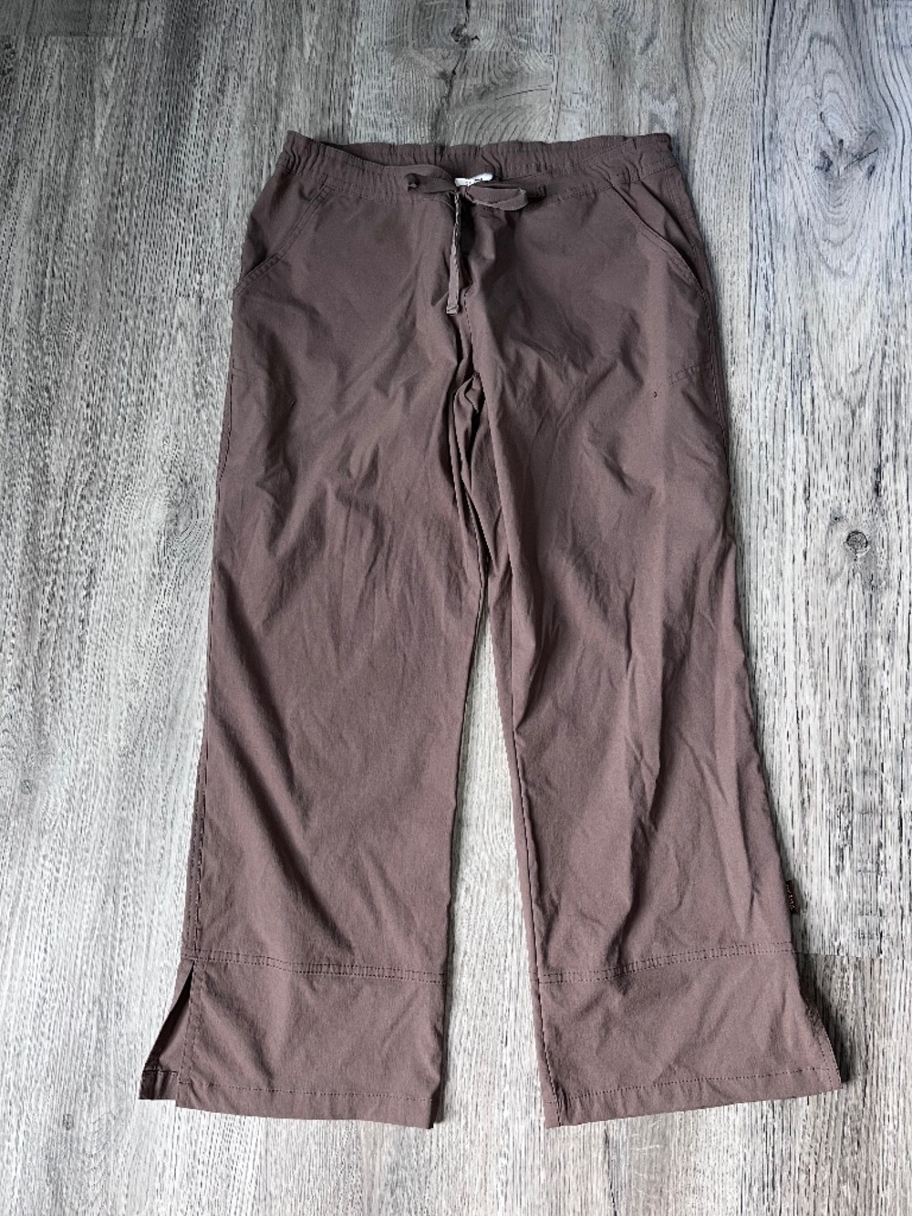 prAna Breathe brown Sz XS Hiking Pants Drawstring Capri Lightweight